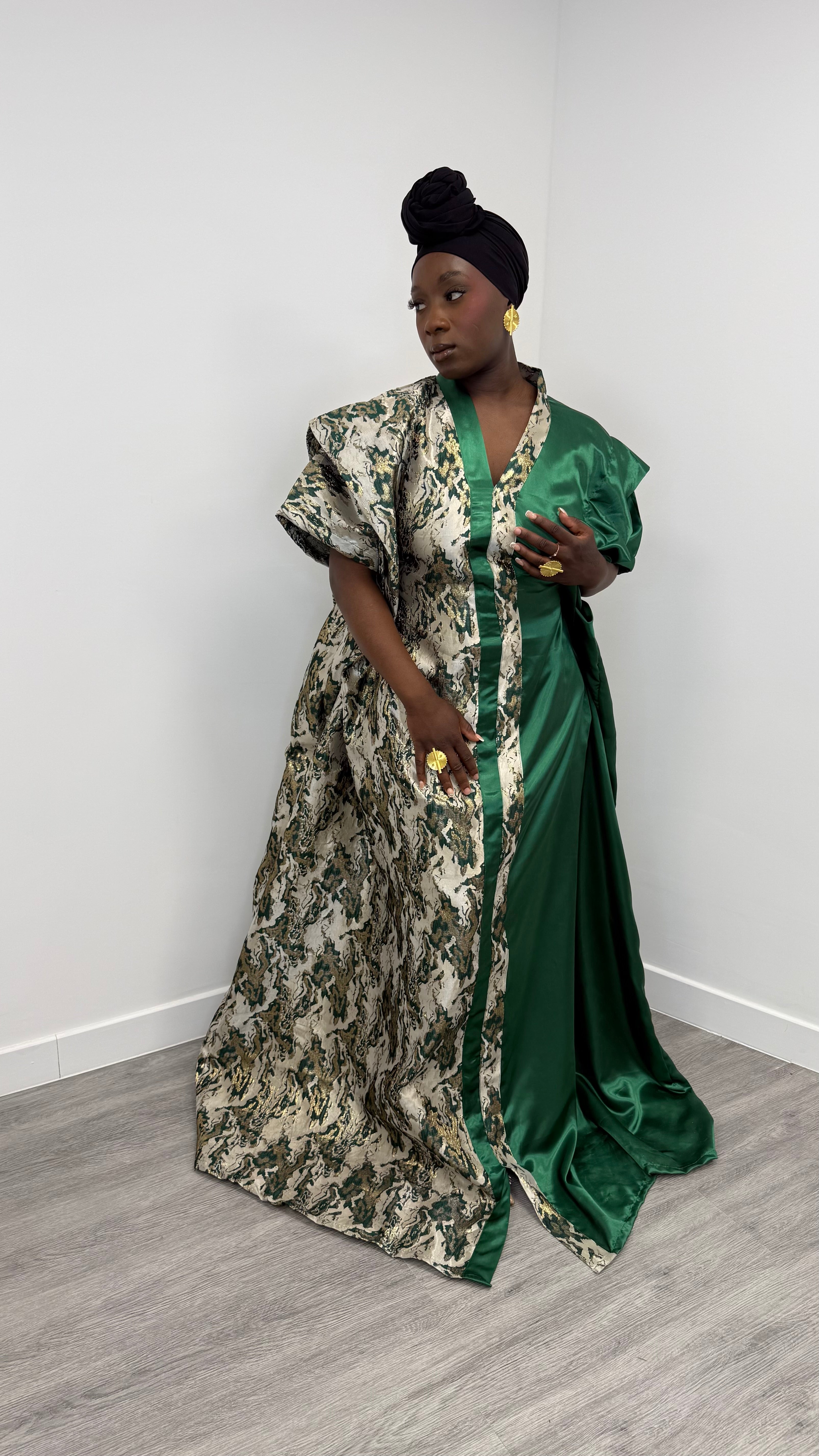 Robe Brocart Royale – Élégance & Prestance à Chaque Pas ✨